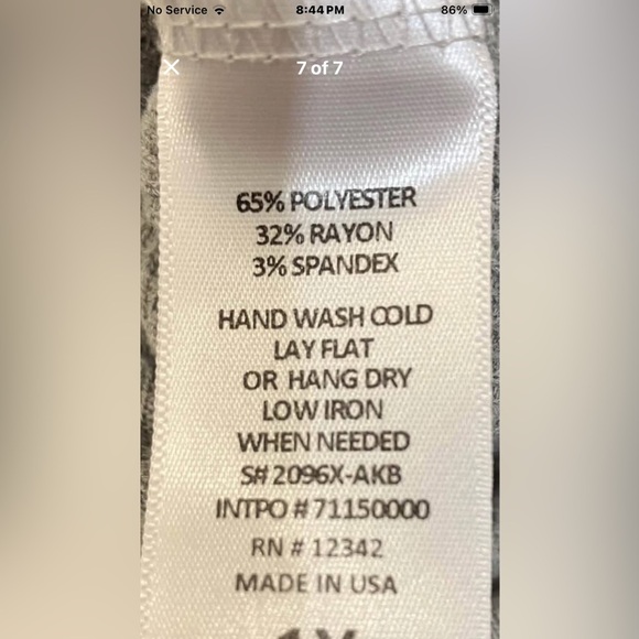 COIN 1804 ladies plus size 1x sweater / top charcoal grey - Picture 11 of 12